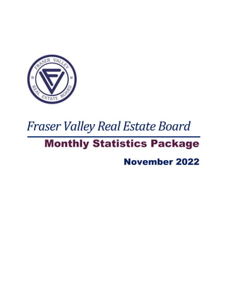 Fraser Valley Real Estate Board
Monthly Statistics Package
November 2022
 