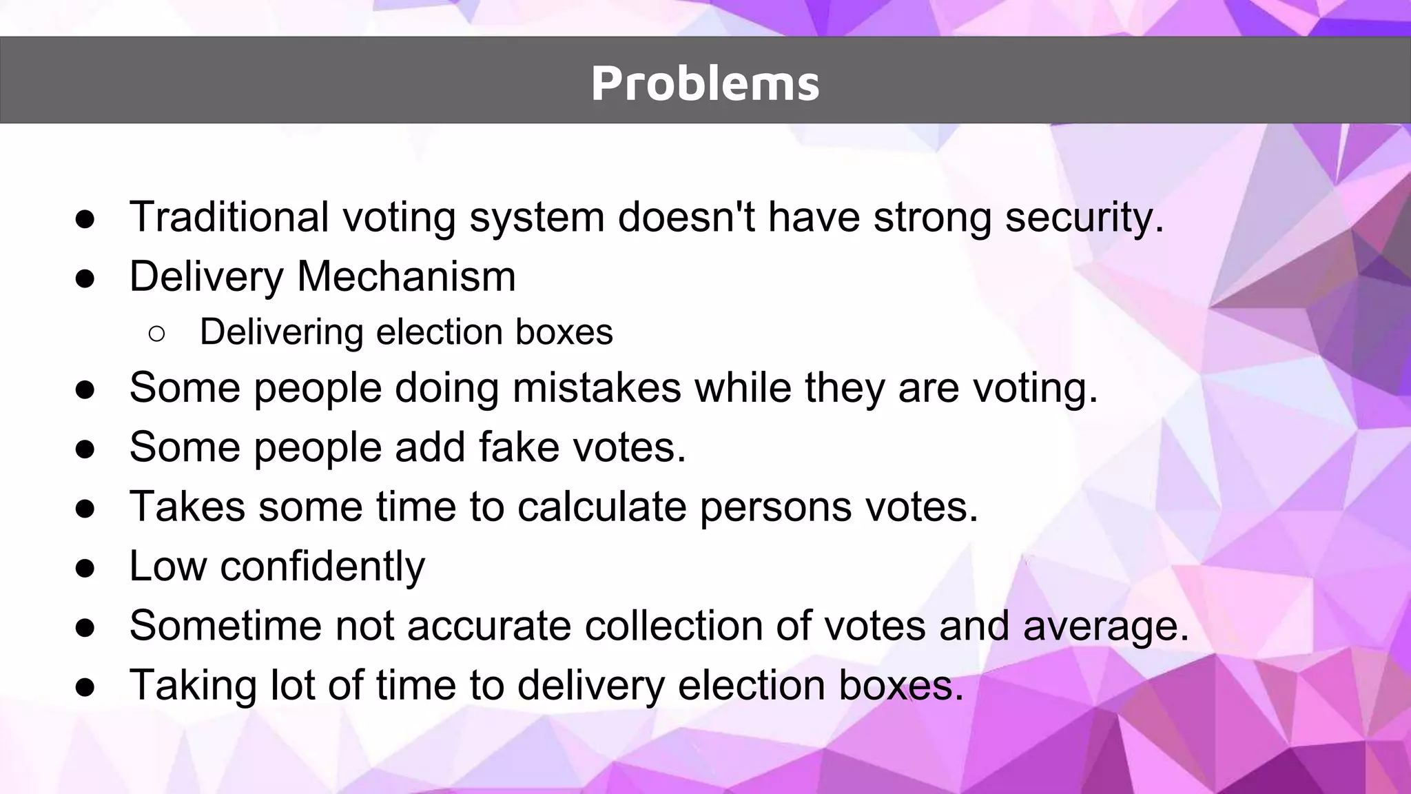 Fingerprint Voting System Proposal | PPT