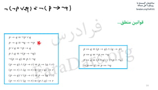 ‫ﺳﺎﺧﺘﻤﺎن‬‫ﺑﺎ‬ ‫ﮔﺴﺴﺘﻪ‬
‫ﺣﻞ‬ ‫روﻳﻜﺮد‬‫ﻣﺴﺎﻟﻪ‬
faradars.org/fvsft101
14
‫ﻗﻮاﻧﻴﻦ‬‫ﻣﻨﻄﻖ‬...
‫س‬‫ر‬‫د‬‫ا‬‫ﺮ‬‫ﻓ‬
FaraDars.org
 