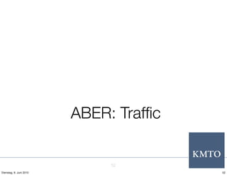 ABER: Trafﬁc


                              52
Dienstag, 8. Juni 2010                  52
 