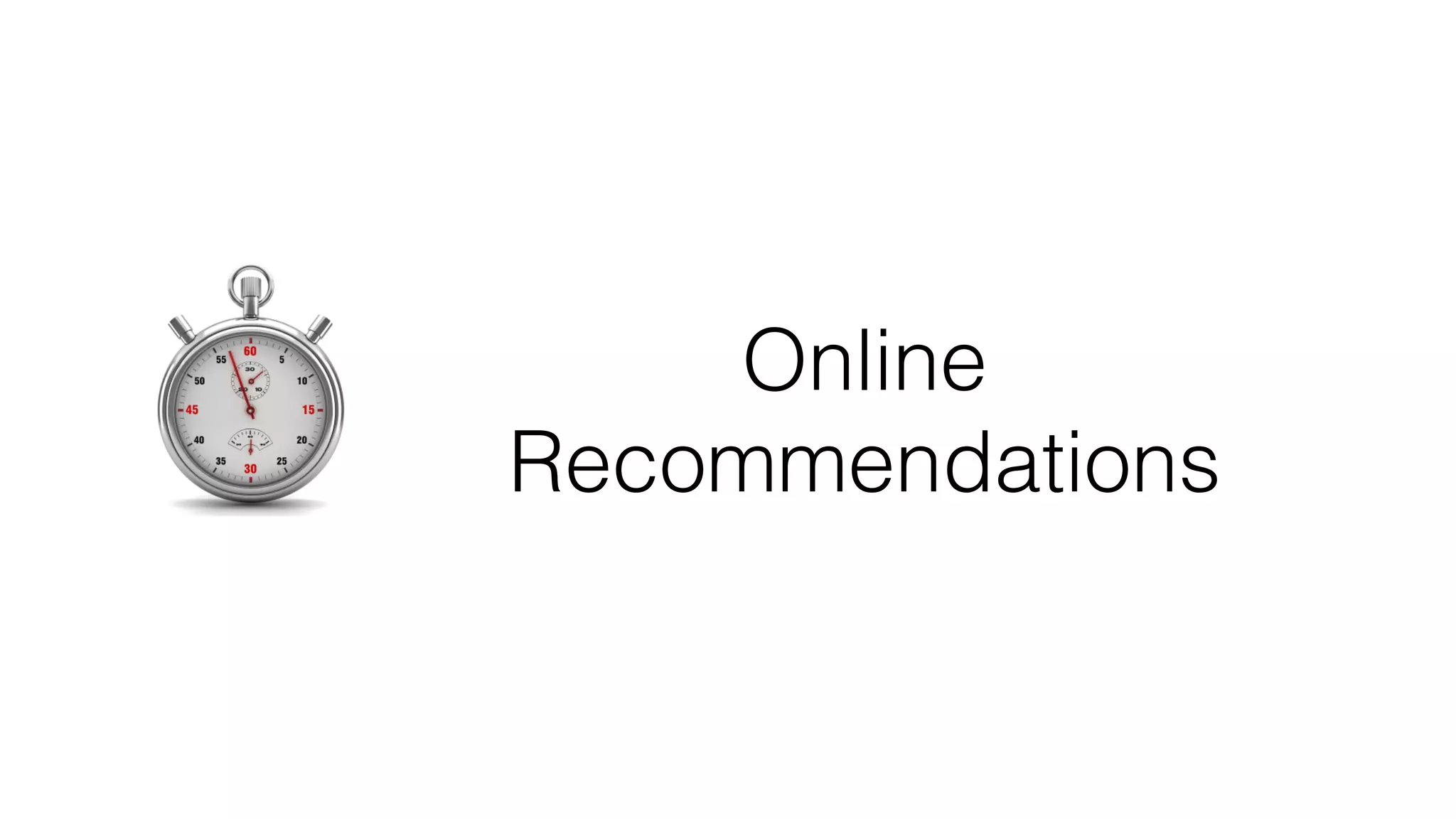 Online
Recommendations
 