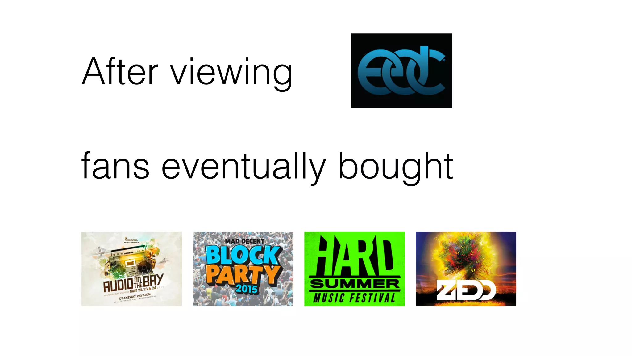 After viewing
fans eventually bought
 