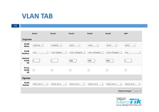 VLAN TAB
11
 