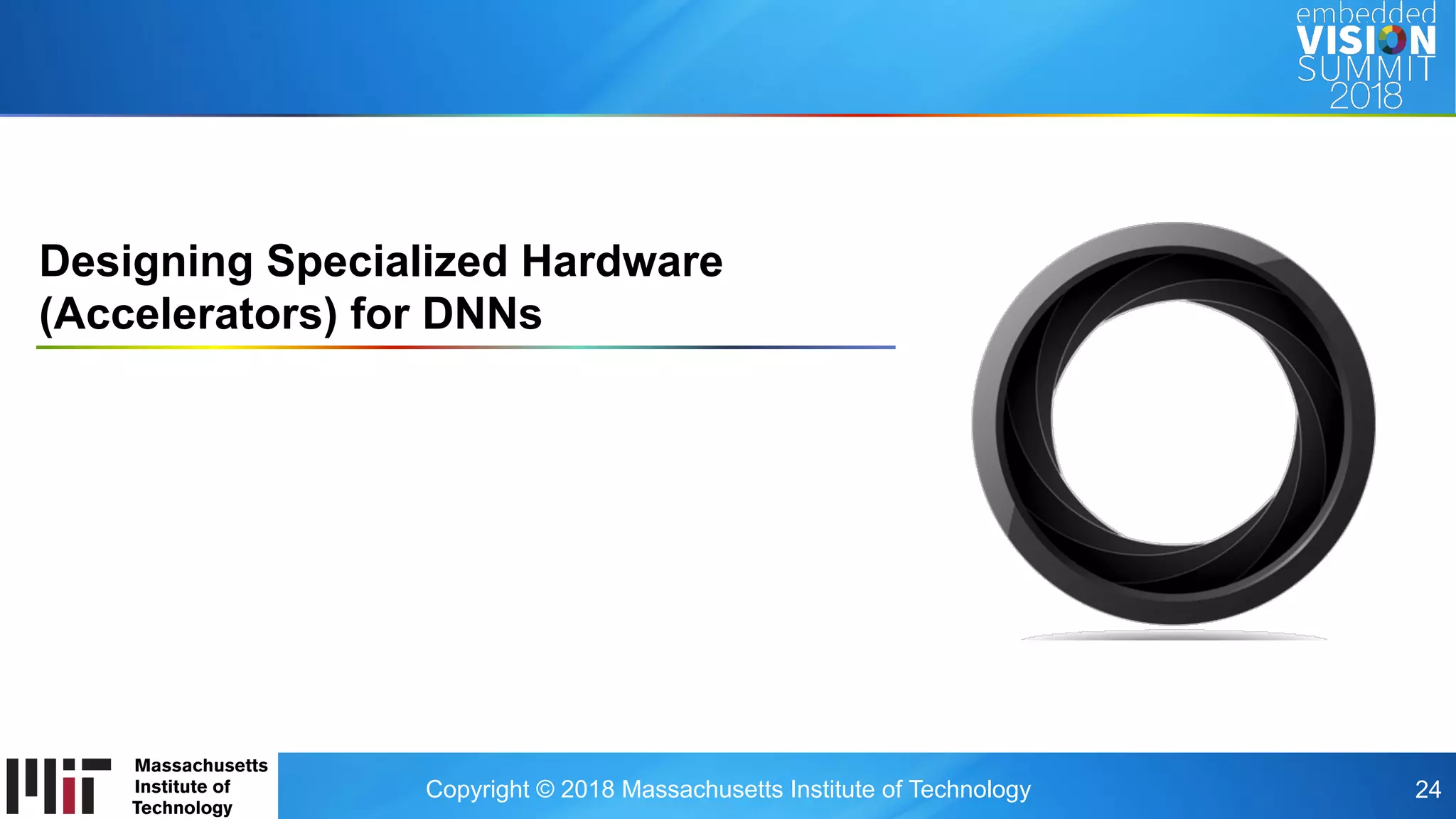Copyright © 2018 Massachusetts Institute of Technology 24
Designing Specialized Hardware
(Accelerators) for DNNs
 