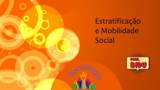 Estratificação
e Mobilidade
Social
 