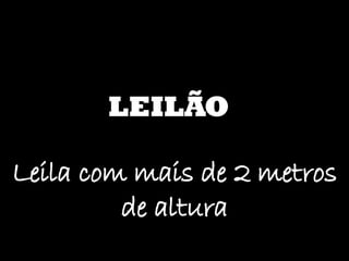 LEILÃO Leila com mais de 2 metros de altura 