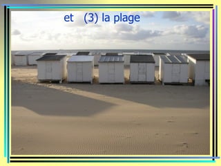 et (3) la plage
 