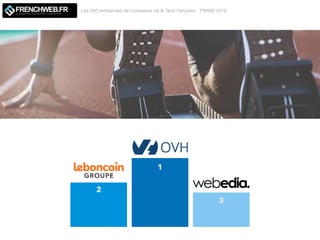 Les 500 entreprises de croissance de la Tech française - FW500 2019
LE MAGAZINE QUI DECODE L'INNOVATION
1
2
3
 
