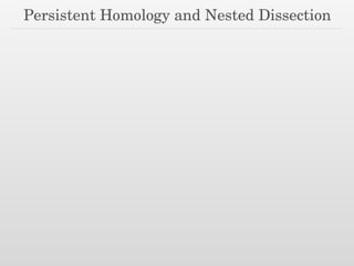 Persistent Homology and Nested Dissection
 