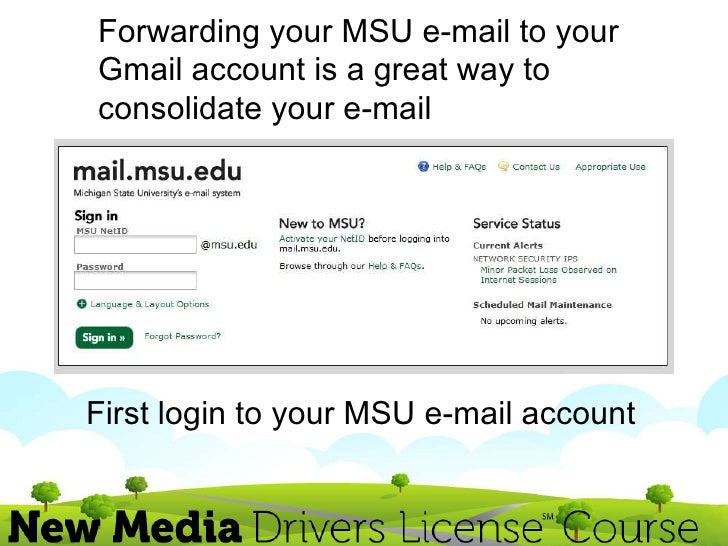 Combining and Forwarding your MSU email to your Gmail