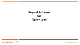 Telfer Executive Programs
Centre for Executive Leadership
45 O’Connor Street, Suite 350
Ottawa, Ontario K1P 1A4
Tel.: 613-564-0818
execed@telfer.uOttawa.ca
telfer.uOttawa.ca
Beyond Software
and
Agile + Lean
.
35
 