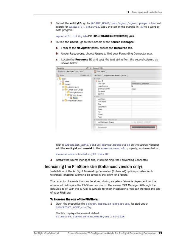 ArcSight Forwarding Connector Configuration Guide