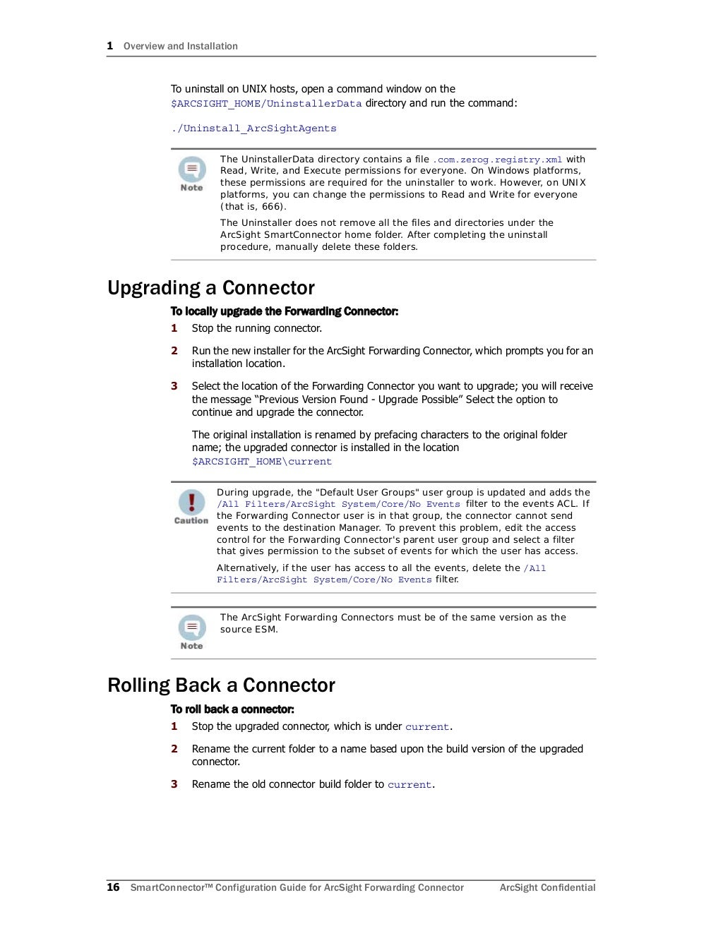 ArcSight Forwarding Connector Configuration Guide