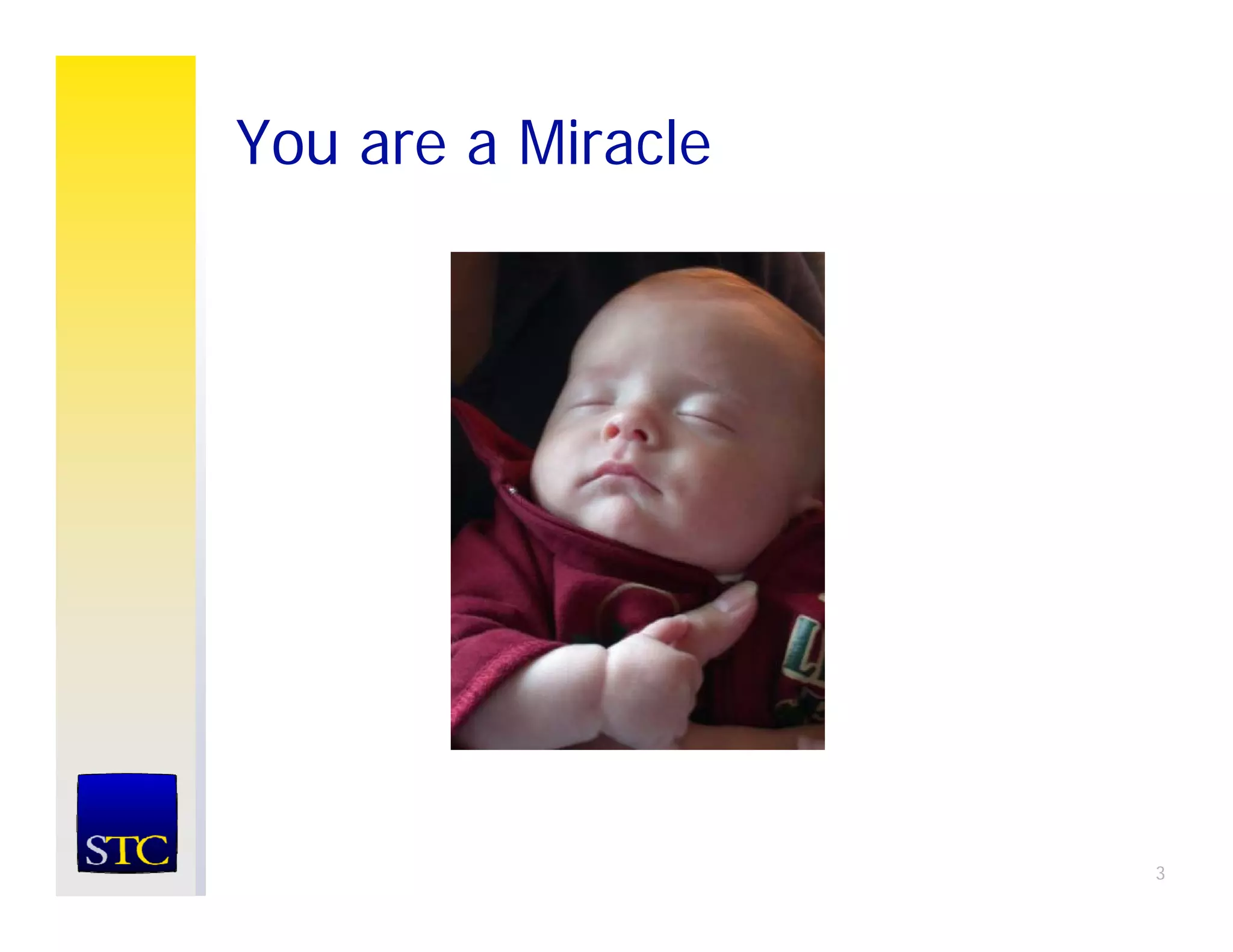 You are a Miracle




                    3
 