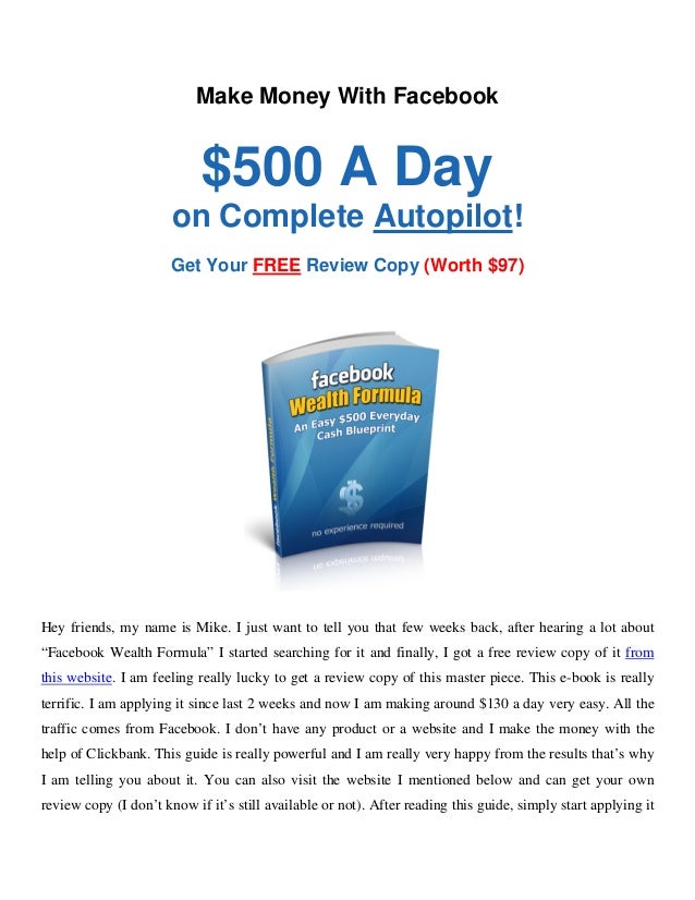 Free Report On How To Use Facebook For Business And Making Money - 