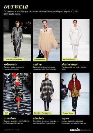 OUTWEAR
robe coats suéter duster coats
oversized slankets capes
 