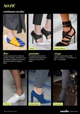 pontudas straps
NO PÉ
continuam em alta:
flats
 