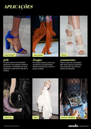 pele franjas ornamentos
APLICAÇÕES
 