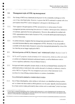 MCX Audit Report by PWC