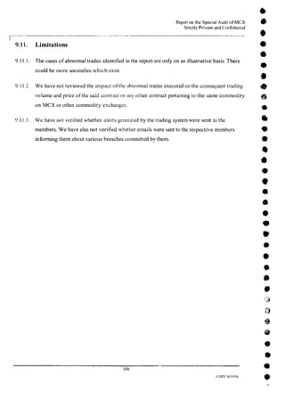 MCX Audit Report by PWC