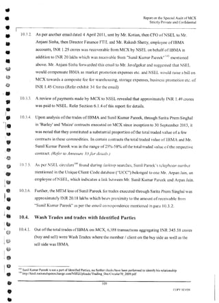 MCX Audit Report by PWC