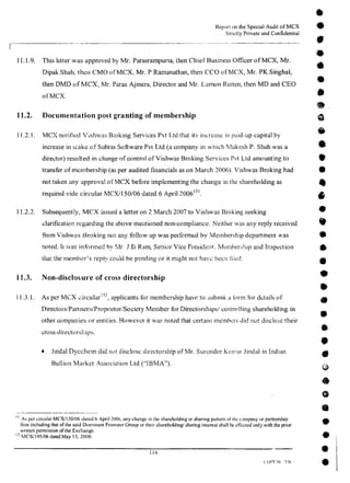 MCX Audit Report by PWC