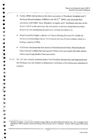 MCX Audit Report by PWC