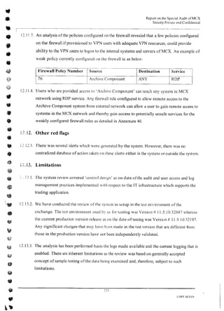 MCX Audit Report by PWC
