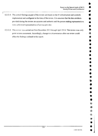 MCX Audit Report by PWC