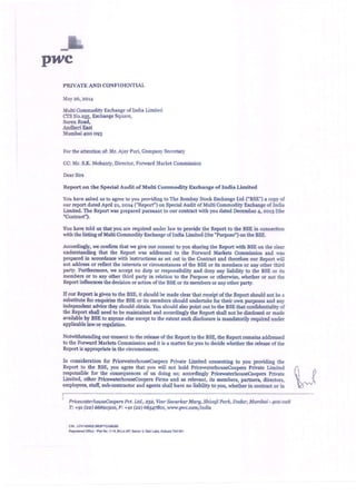 MCX Audit Report by PWC