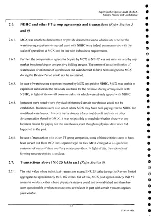 MCX Audit Report by PWC