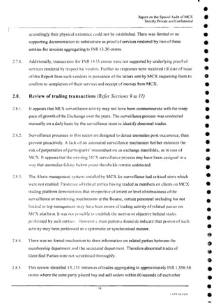 MCX Audit Report by PWC