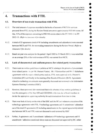 MCX Audit Report by PWC