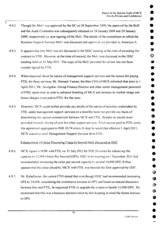 MCX Audit Report by PWC