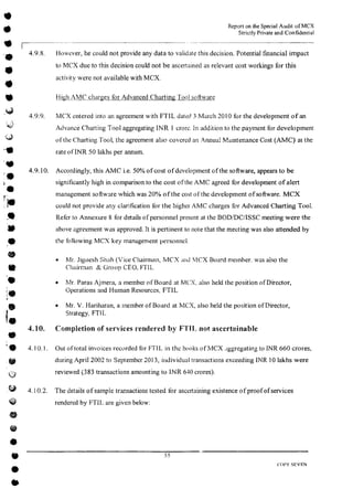 MCX Audit Report by PWC