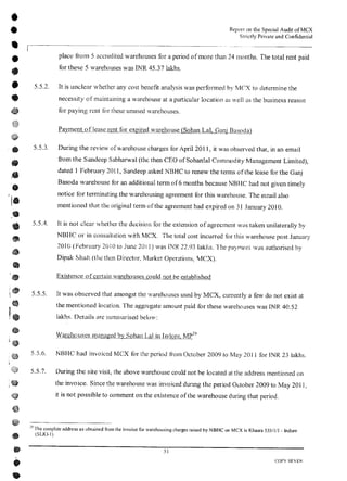 MCX Audit Report by PWC