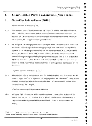 MCX Audit Report by PWC
