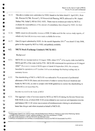 MCX Audit Report by PWC