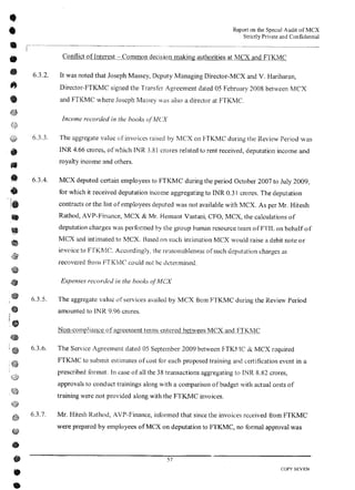 MCX Audit Report by PWC