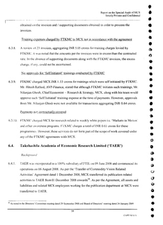 MCX Audit Report by PWC