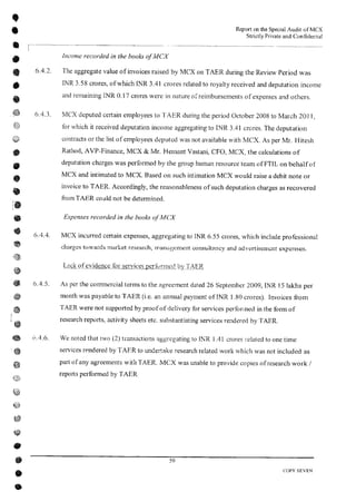 MCX Audit Report by PWC