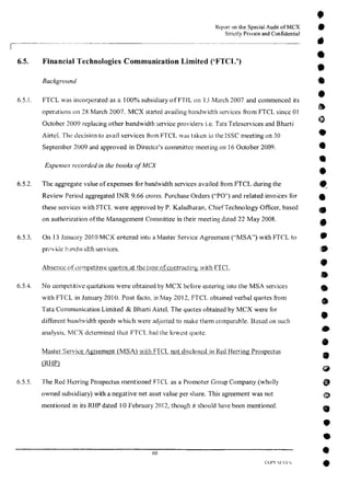 MCX Audit Report by PWC