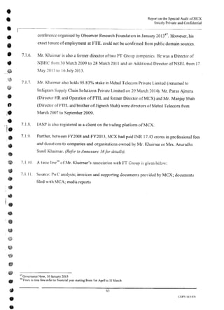 MCX Audit Report by PWC