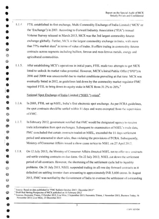 MCX Audit Report by PWC