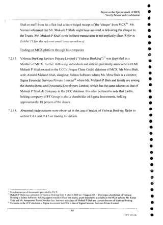 MCX Audit Report by PWC