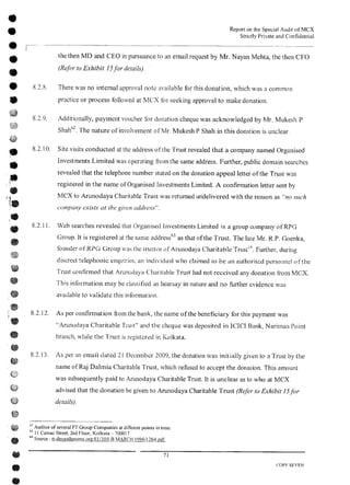 MCX Audit Report by PWC