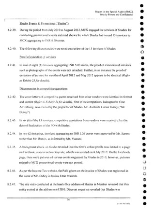 MCX Audit Report by PWC