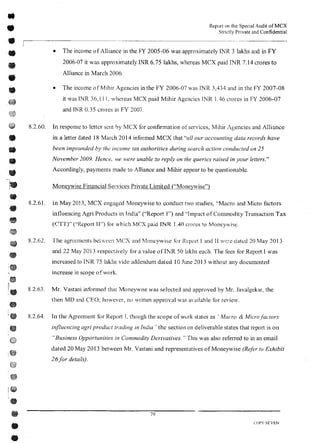 MCX Audit Report by PWC