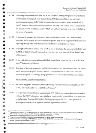 MCX Audit Report by PWC