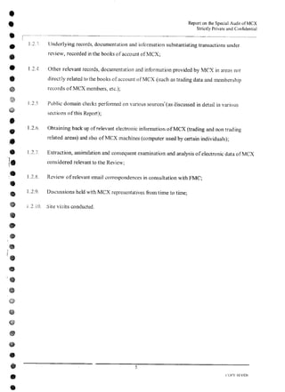 MCX Audit Report by PWC
